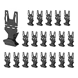 PATIKIL 20Pcs Metal Sign Clips, Rotatable Sign Holder Stand Clips Label Display Rack Merchandise Price Tag Clamps for Supermarket Retail Display, Black