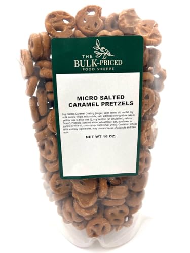 Micro Salted Caramel Pretzels, Bulk Size (1 lb. Resealable Zip