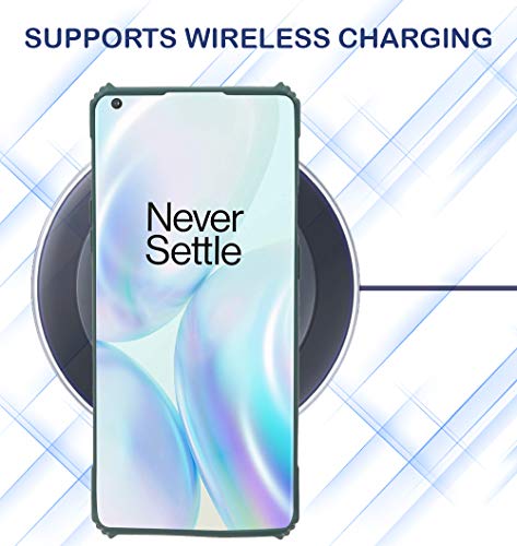 Image of LIRAMARK Transparent Clear Shock Proof Back Cover Case Designed for OnePlus 8 Pro / 1+8 Pro (Black)