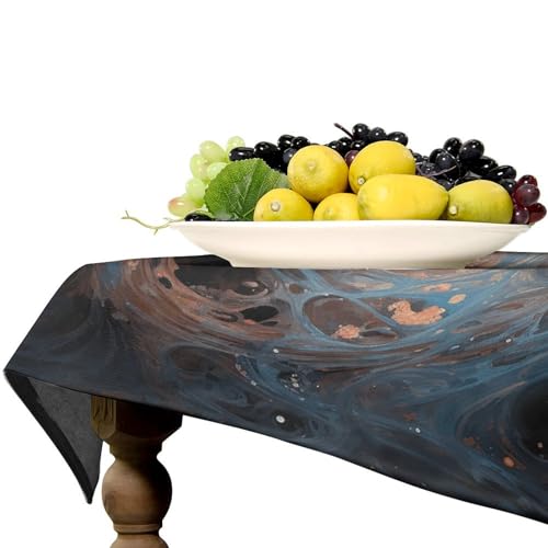 Nappe en lin lavable avec trou central pour éviter les plis de table - 7