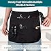 Noverlife Hair Stylist Waist Apron with 5 Pockets & Adjustable Belt, Hair Resistant Bleach-proof Hairdresser Half Waist Apron, Short Length Salon Barber Apron Hairstylist Tool Belt Apron for Men Women