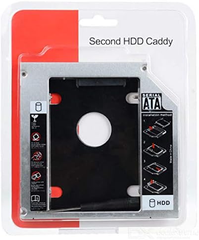 Anitech SSD-HDD 2nd Caddy Tray 2.5" 9.5mm for Laptop| SATA HDD/SSD Adapter Optical Bay Drive Slot for HP DELL Lenovo Sony MacBook Pro Unibody 13 15 17 SuperDrive DVD Drive Only