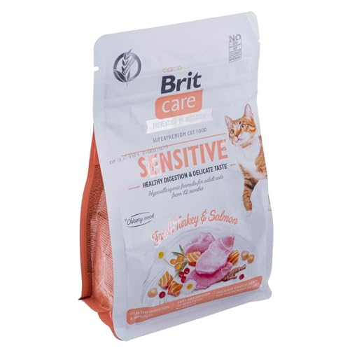VAFO PRAHA s.r.o. Brit Care Cat Sensitive Nassfutter für Katzen, 400 g, gesunde Verdauung und delikater Geschmack GF, 1 Stück (1er Pack)
