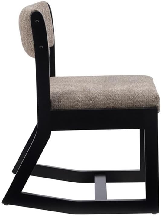 Linon Keeton Two Position Wood Sled Base Commercial Grade Padded Chair in Black