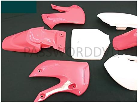 Replacement PINK Color Plastic Fairings Fender Kit for Dirtbikes Compatible with 2002-2009 Suzuki DRZ110 DRZ 110 and Kawasaki KX65 KX 65 KLX110 KLX 110