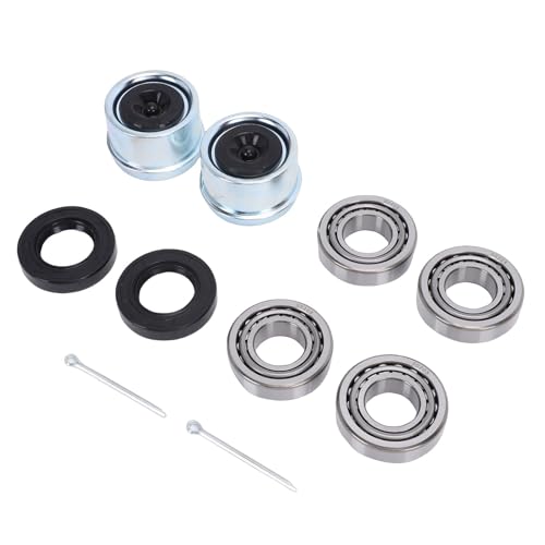 Huairdum Kit de Roulements de Moyeu de Roue de Remorque, Roulements 30205 avec Joints TC, Couvercles Anti-poussière, Broches Fendues, Idéal pour les Essieux de Remorque Légers de 25 Mm – vue 7