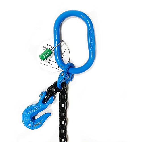 ELLERchain chaîne de Levage à 1 maillon - 8mm - kettingLongueur 2m - gafellasthaak en inkorthaak