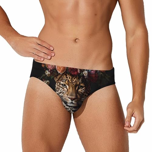 Painter Leopard Men's Swimsuit Bikini Briefs Swim Underwear Stretchy Swimwear