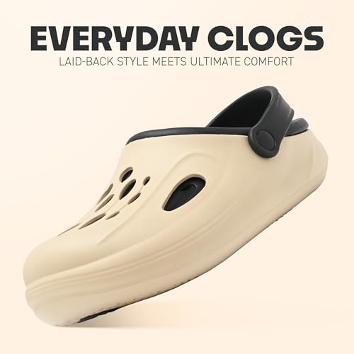 Image of Classic EVA Sports Clogs for Men & Women | Casual Lightweight Breathable Waterproof Anti-Skid Slip-On Clogs with Adjustable Back Strap | Comfortable Garden Walking Clogs Footwear | TCG-6004