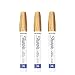 Sharpie Oil-Based Paint Marker, Medium Point, 3-Count (Metallic Gold)