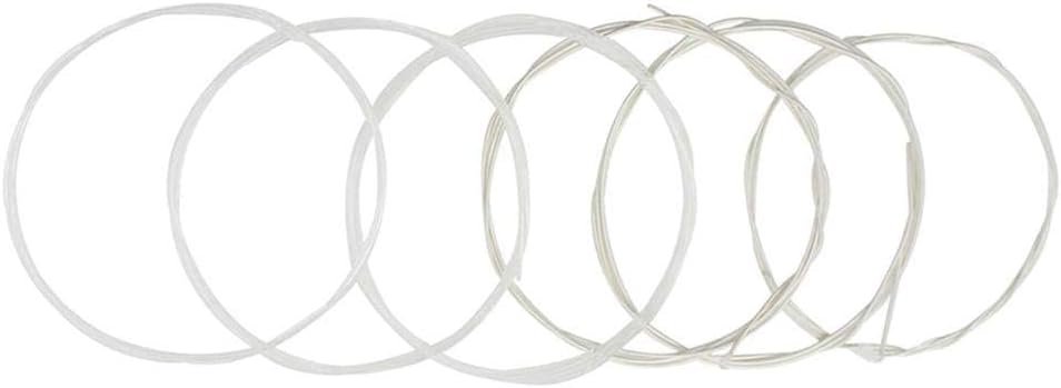 Folk Guitar Strings, 6-piece Nylon Core Replacement Kit for Warm Tone Acoustic Guitar Strings for Musicians Performers Students Practice Live Recording Travel