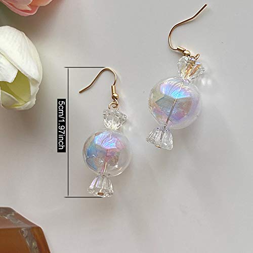ANDPAI Funny Cute Colorful Sweet Glass Candy Dangle Drop Earrings Creative Chic Personalized Simulation Food Earrings for Women Statement Jewelry Gifts2