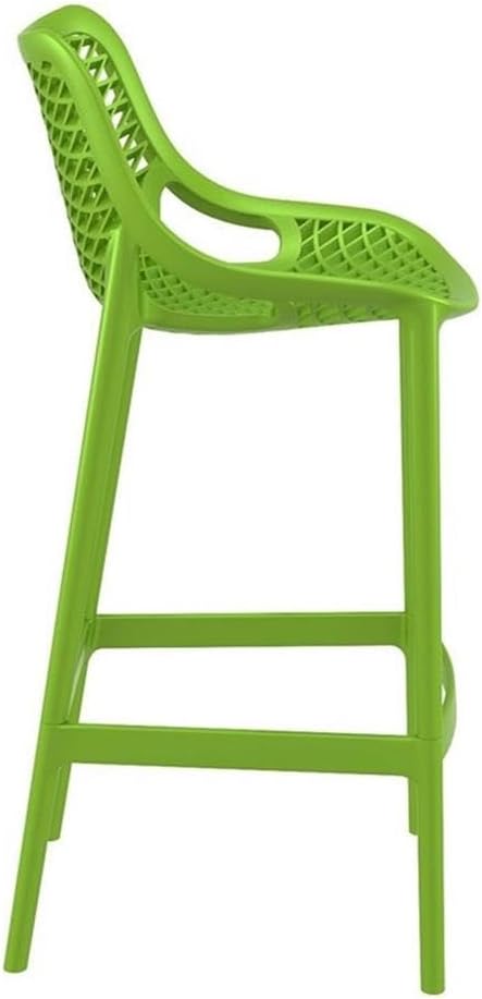 Home Square Patio Bar Stool in Tropical Green - Set of 2
