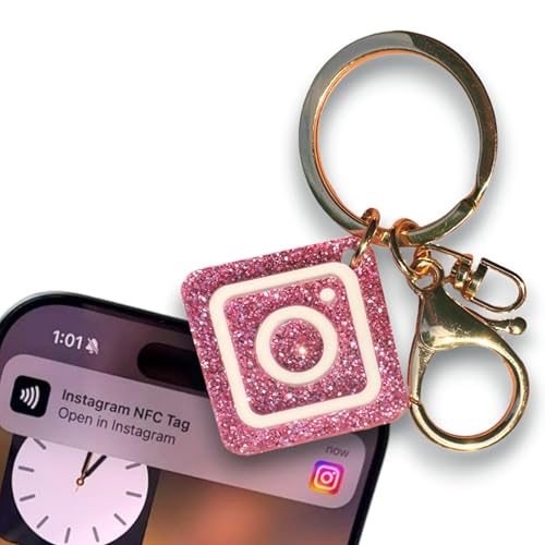 NFC Business Card Keychain (Pink)