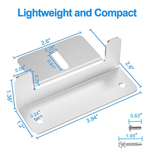 Solar Panel Mounting Bracket Aluminum Solar Panel Z Brackets Roof Solar Panel Bracket for RV, Boat, Wall, Caravans, Yacht and Other Off Gird Installation, Set of 4 Units - Thumbnail 6