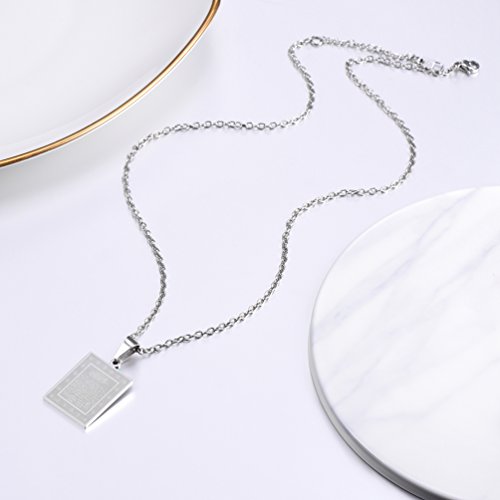 PROSTEEL The Holy Quran Pendant Necklace, Vintage, Islam Jewelry, Islamic Fashion, Ramadan4