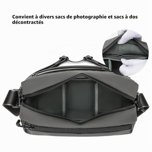 Beimus Sac d'insertion flexible et antichoc pour appareil et photo, compartiment réglable, rembourrage amovible pour accessoires – vue 5