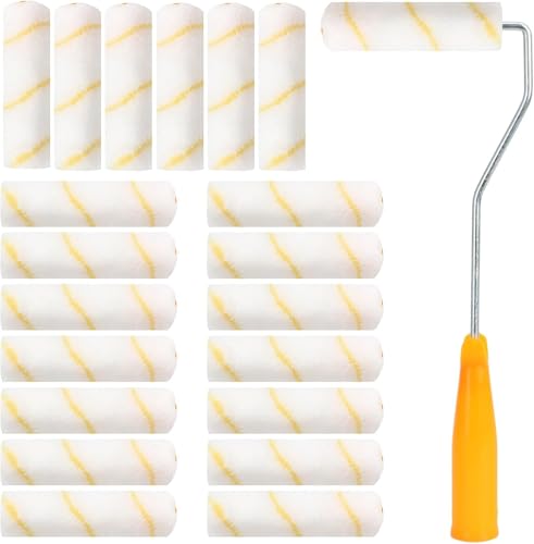 20 Piezas Rodillo de Pintura 15cm, Universal Rodillo para Pintura Mural, con Ideal para Paredes, Techos, Decoración del Hogar, Bricolaje Casero