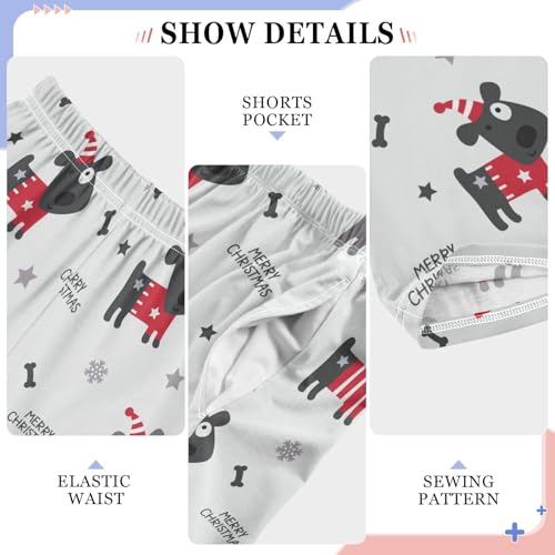 ZZKKO Winter Cute Little Dogs Boys Pants for Kids Jogger Pants with Pockets S-XL4