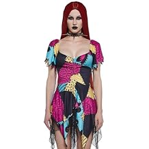 Dolls Kill Nightmare Sally Rag Doll Costume Dress Halloween Colorblock Dress by Trickz N Treatz