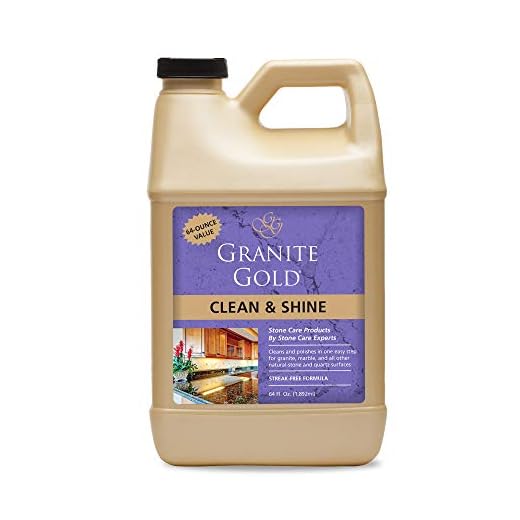 Granite Gold Clean and Shine Refill, Streak-Free Deep Cleaning and Polishing of Natural Stone and Quartz Surfaces, 64 Ounces
