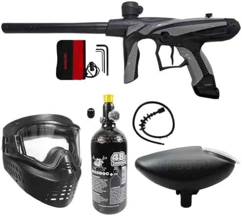 Maddog Tippmann Vantage Semi-Automatic .68 Caliber Bronze HPA Paintball Gun Marker Starter Package - Black