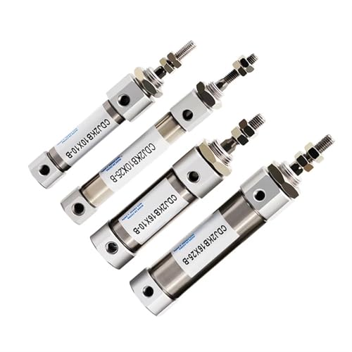 Cilindro neumático pequeño CDJ2KB de 16mm y carrera de 25mm en acero inoxidable