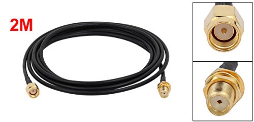 uxcell RG174 Coaxial Antenna Extension Cable SMA Female to Male Connector 2M Length