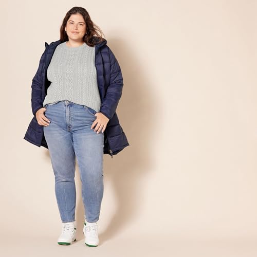 Amazon Essentials Women's Regular Fit Soft Cotton Cable Knit Long-Sleeve Crewneck Sweater, Fisherman Style, Ribbed (Available in Plus Size), Light Grey Heather, XX-Large by Amazon Essentials - Used condition - Image 6