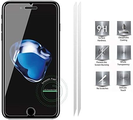 TeKKno Fonetek® Pack of 3 TEMPERED GLASS LCD Screen Protector Guard Case Cover for iPhone SE 2, iPhone 7, iPhone 8 [4.7"]