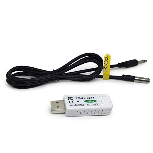USB-Hygrometer, Temperatur-Datenlogger-Recorder, externer USB-Temperatursensor, eingebauter E-Mail-Alarm für HID-Zeichendruck-Modus (TEMPerX232_D) Cover