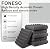 Foneso Acoustic Foam Panels, 12''x12''x2'' High Density Sound Proof Foam Panels for Walls, Pyramid Designed Acoustic Panels Sound Absorbing for Sound Studio, Podcast Recording and Offices (12Pack)