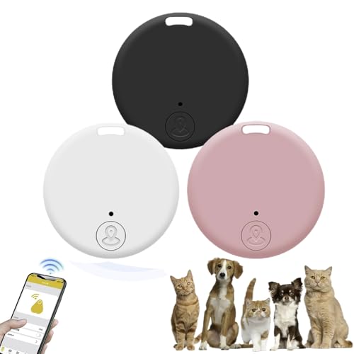 3 Piezas Rastreador GPS, Localizador De Buscador De Llaves, Localizador GPS para Niños, Coche, Perros, Dispositivo Móvil Inteligente Antirrobo con Alarma Antipérdida, Seguimiento En Tiempo Real