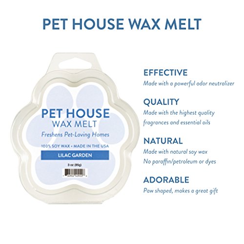 One Fur All 100% Natural Soy Wax Melts In 20+ Fragrances, Pack Of 2 By Pet House - Long Lasting Pet Odor Eliminating Wax Melts, Non-Toxic Pet Wax Melts, Made In Usa (Lilac Garden) #TOP1