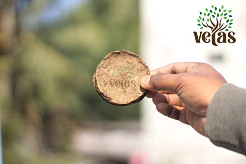 Image of Cow Dung Cake for Puja | Pure Desi Gobar Ka Upla for Havan Pooja (Pack of 10)