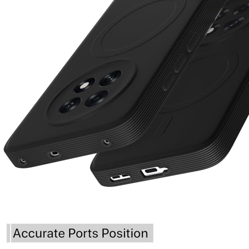 Image of Pikkme Back Cover for Oppo F31 Pro Plus 5G Soft Matte Silicone Mag-Safe Design (Mag-Safe Not Support) Camera Protection | Slim Fit Bumper Cover (Black)