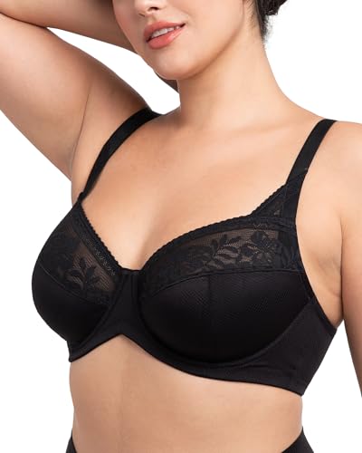 HSIA Minimizer Bras for Women, Full Coverage Lace Bra Unlined Underwire Plus Size Bras for Heavy Breast4
