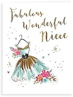 Luxury Beautiful Contemporary Birthday Card Wonderful Niece - 8 x 6 inches - Koko Designs, K70026
