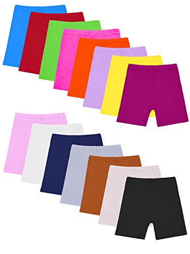 Resinta 15 Pack Toddler Girl Dance Shorts Girls Bike Short Breathable And Safety (8-10 Years, Red,Yellow,Blue,Green,Deep Purple,Navy Blue,Purple,Orange,Brown,Black,White,Rose,Pink,Gray,Complexion) #TOP15