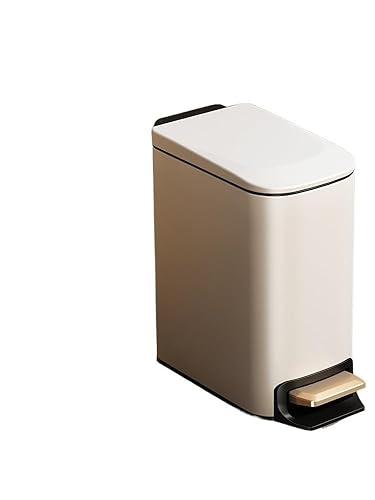 Miniatura 6 de Contenedor de residuos Cubo De Basura Con Tapa para Baño, Cubo Interior De Acero Inoxidable De 6L, Con Pedal De Paso, Estrecho, De Metal, Delgado