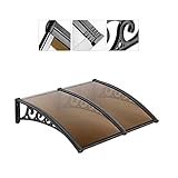 Vordach Haustür Überdachung QIANDA Sonnenschirm Dachterrasse Regen Schneeschutz for Haustür Garten Patio Veranda Draussen (Color : Brown, Size : 60cmx120cm)