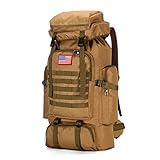 Taille du sac à dos Molle : sac à dos de randonnée de 30 x 40 x 75 cm. Ce sac à dos d'alpinisme ne pèse que 1,35 kg pour un transport facile, et n'ajoutera pas de poids à votre voyage. Le sac à dos imperméable pour homme est adapté pour le camping, la randonnée, les voyages, l'escalade, etc. sac à dos camouflage peut remplacer une valise.