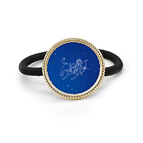 Constellation de sagittaire sur élastique à cheveux en métal argenté à offrir