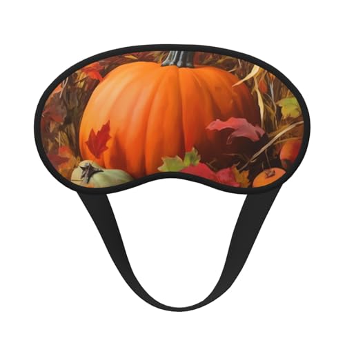 Sleep Mask for Side Sleeper Silk Sleeping Eye Masks with Elastic Strap Super Soft Eye Sleep Shade Cover Harvest Pumpkin Blackout Night Blindfold for Women Men Travel