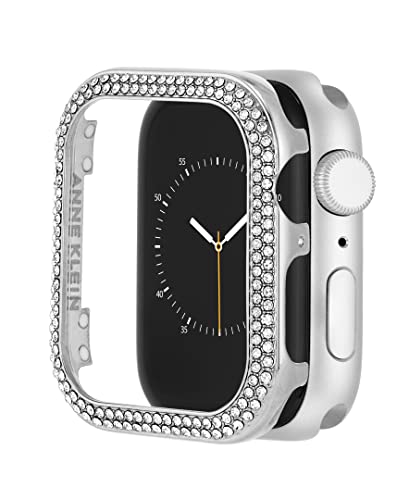 Anne Klein Premium Crystal Bumper, Compatible with Apple Watch, Seamless Fit, Easy Installation, Bumper for Apple Watch (40mm, Silver)