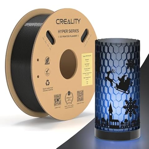 Creality Hyper PETG Filament, Black Filament 1.75mm Hyper PETG 1KG, 3D Printer Filament PETG Dimensional Accuracy +/- 0.03mm, 3D Printing Materials for Most 3D Printers, 2.2lbs/Spool