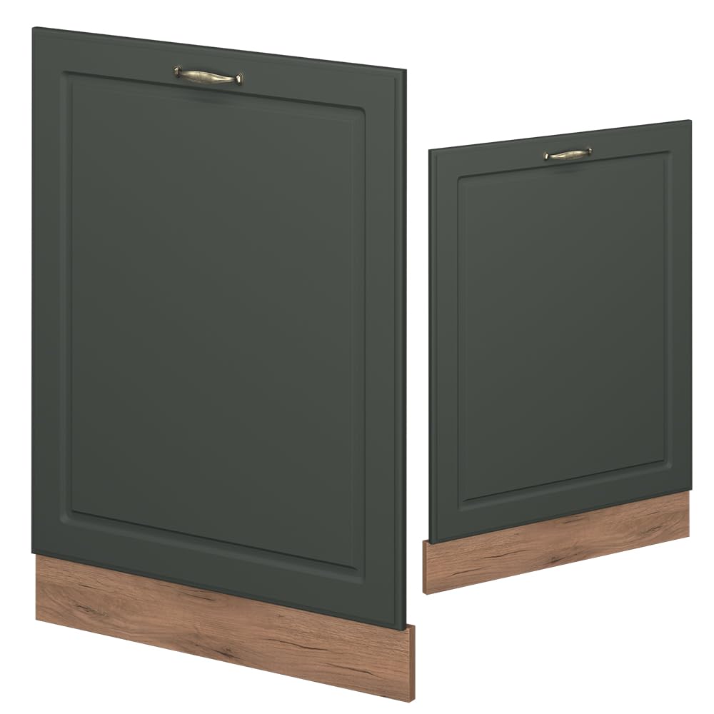 Vicco Façade de Lave-Vaisselle Fame-Line, Vert Or Campagne, 60cm | PT Chêne, à combiner avec d'autres modules de la série Fame-Line