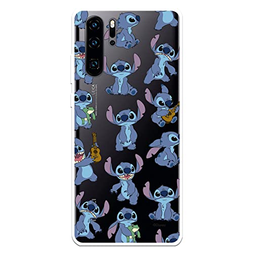 Cover per Huawei P30 Pro Ufficiale di Lilo & Stitch Patron Trasparente per proteggere il tuo cellulare. Cover per Huawei in silicone flessibile con licenza ufficiale Disney