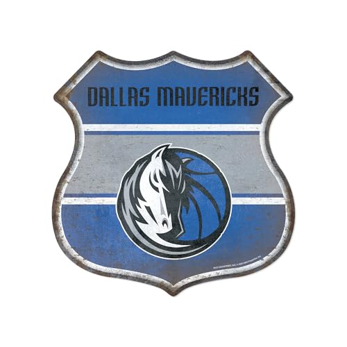 Rico Industries NBA Basketball Dallas Mavericks Rustic 11.5" Home Decor Metal Route Sign
