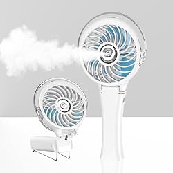 HandFan Upgraded Portable Misting Fan, Handheld Spray Water Mister Fan,